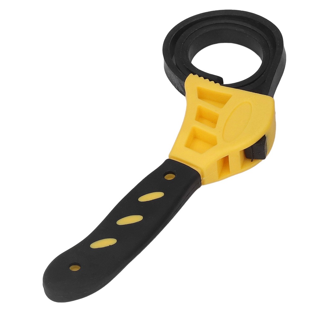 2 Pcs Adjustable Rubber Strap Wrench For Car Maintenance Excellent Yellow