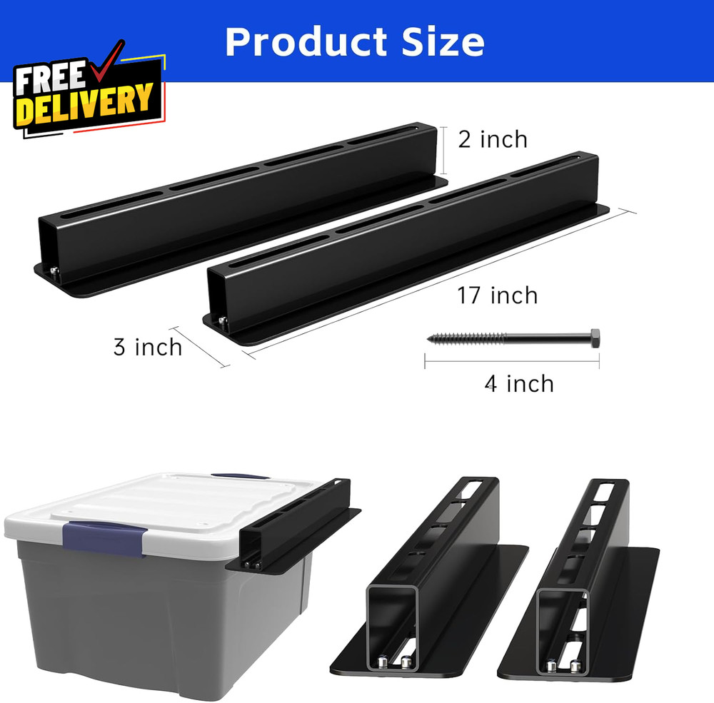 5-Pack Overhead Ceiling Storage Rack Heavy Duty Garage Utility Bin Organizer