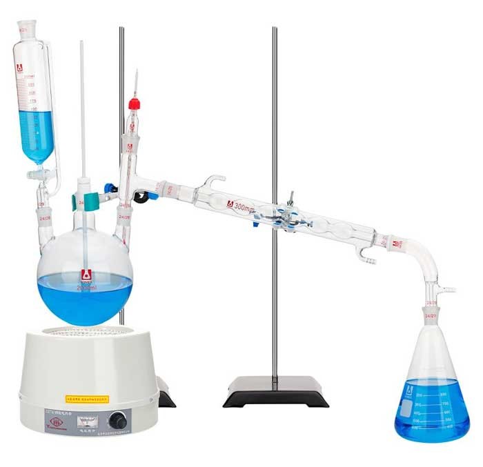 Lab Equipment: Atmospheric Stirring Distillation Glassware Set - 500-2000ml