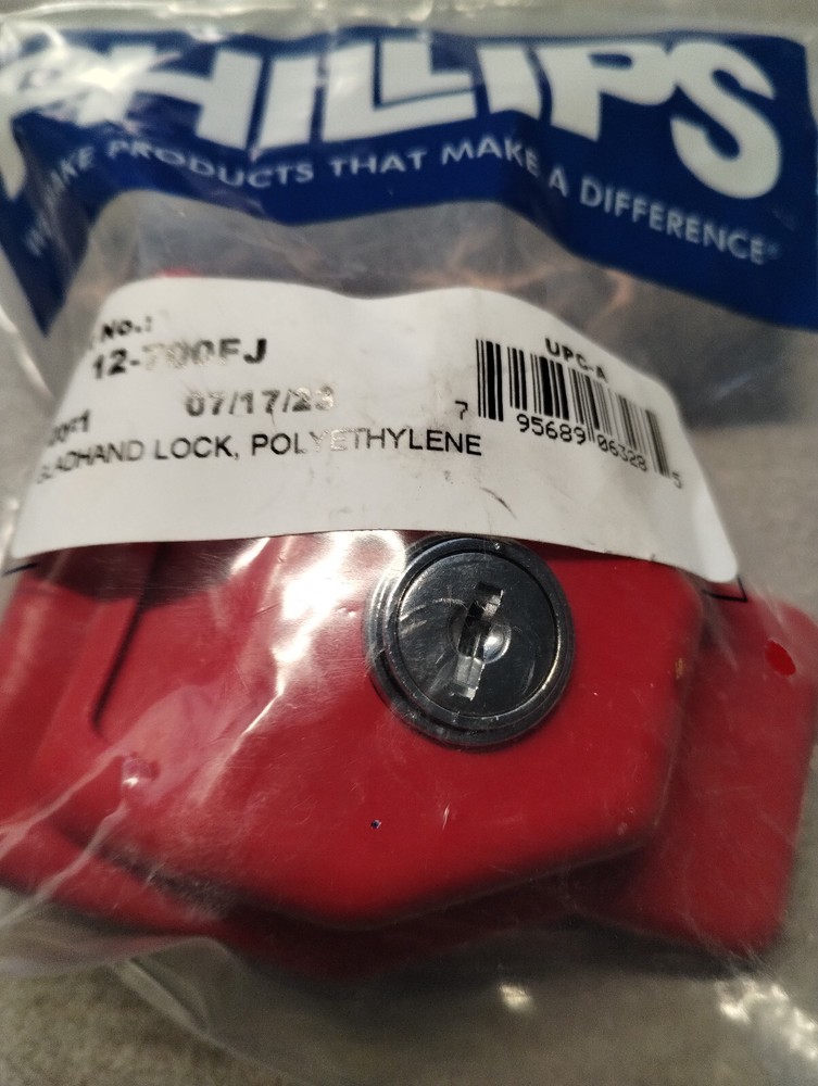 Phillips 12-700FJ GladHand Lock Trailer Theft DeterrentW/ KeysRed Polyethlene(D)