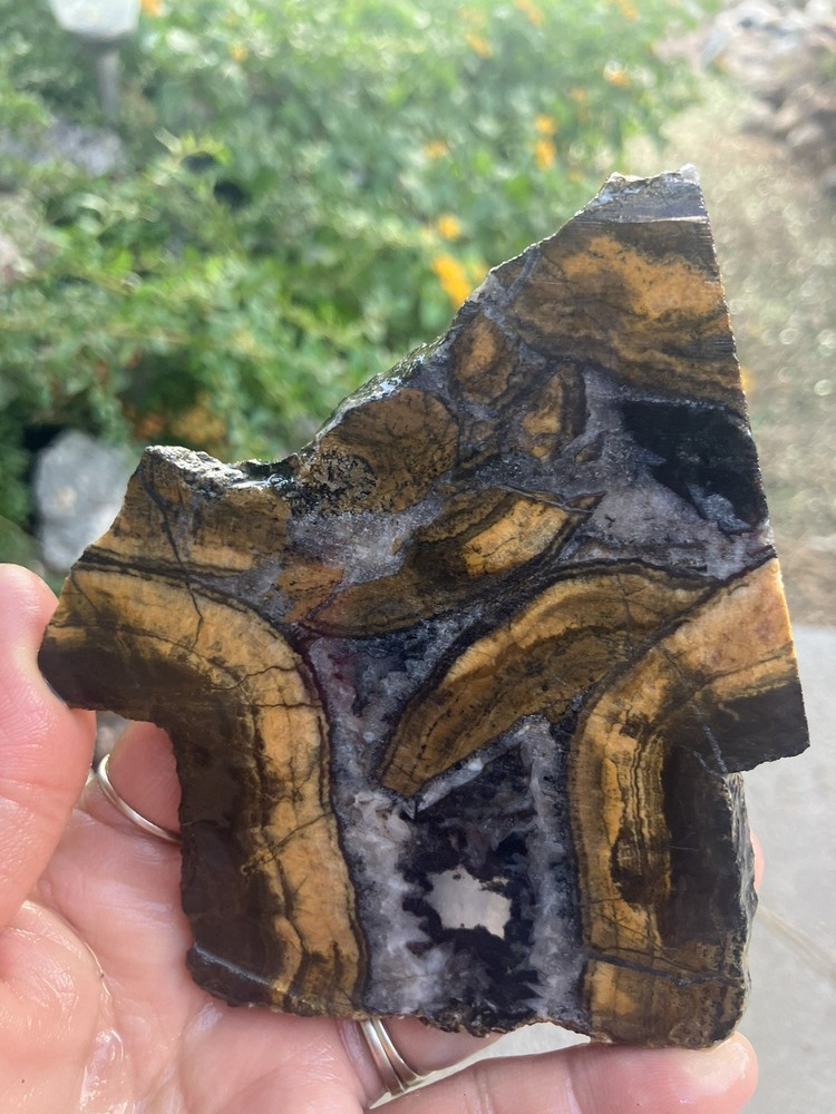 Black And Gold Agate Slab (NM)
