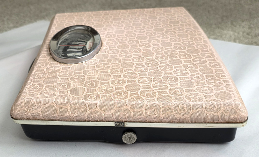 Vintage Borg Pink Bathroom Scale