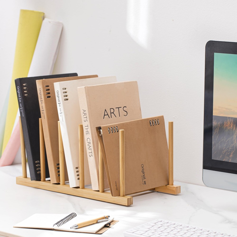 HBlife Desk File Organizer 5 Section Upright 1 Pack 5-Sections, 1 pack