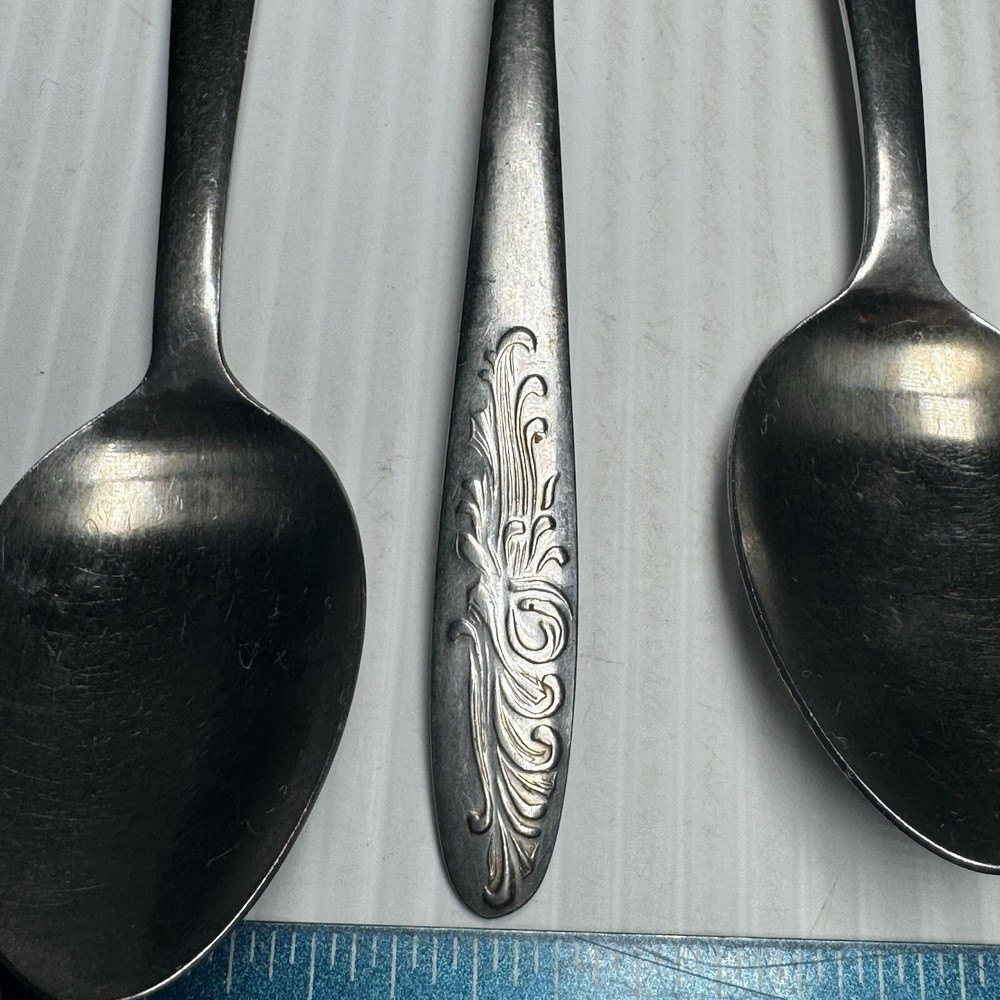 Teaspoon Spoon Floral Scrolls NSCO Stainless National Silver Co (choose quantity