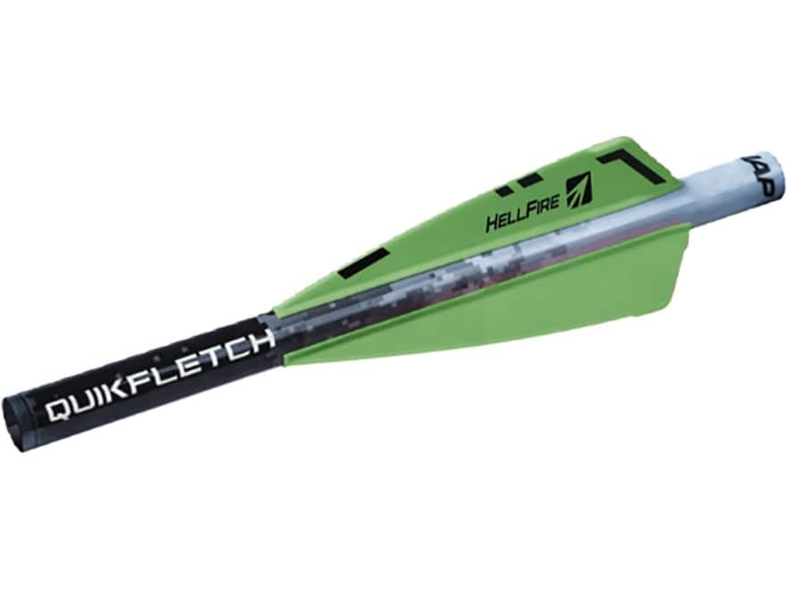 Quikfletch NAP 3" Hellfire Crossbow Fletching (6 Pack), Green