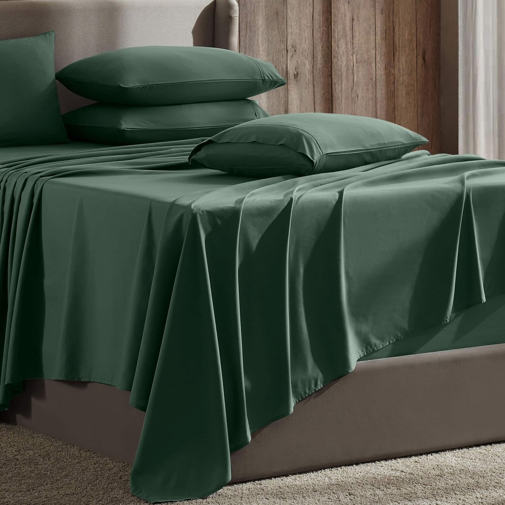 Hearth & Harbor Extra Deep Pocket Sheet Sets, Luxury Soft 6 Piece Bed Sheet Set