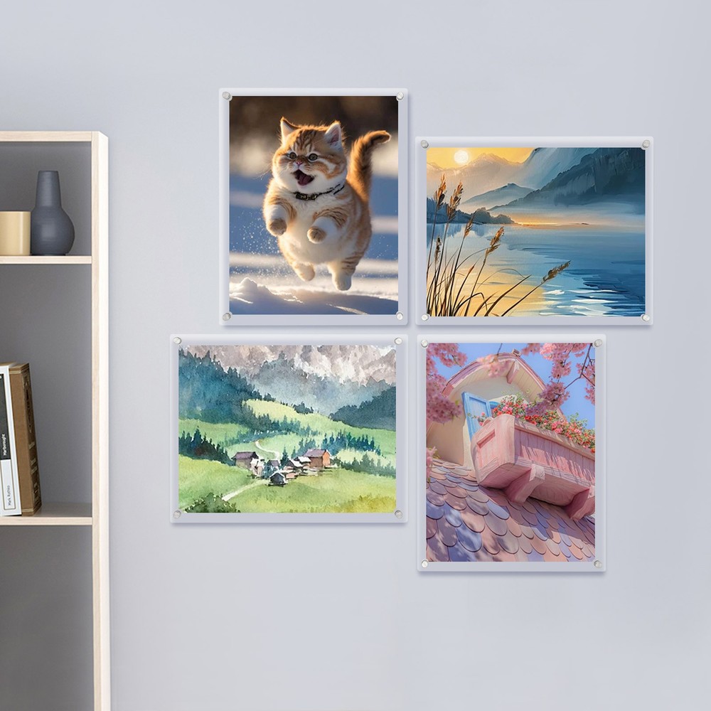 4pack Modern Acrylic Picture Frames 11×14in Clear Picture Frames For Wall