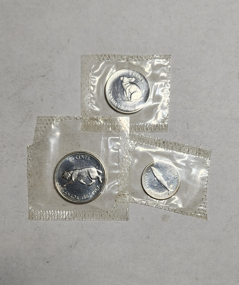 1967 Canada Quarter Dime Nickel