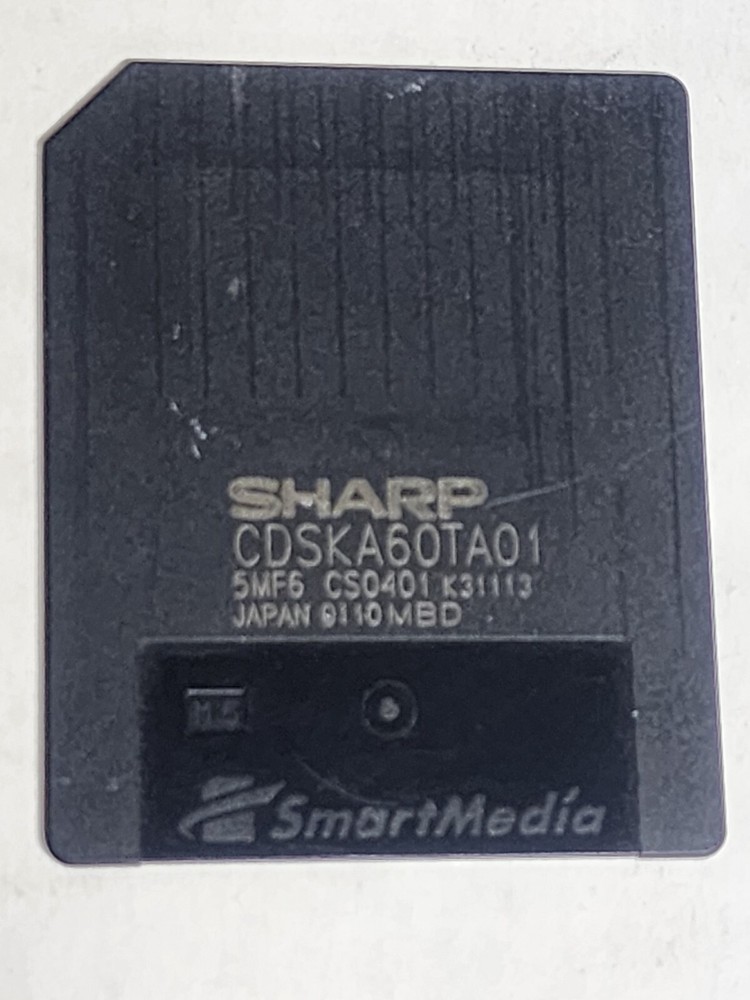 SHARP SMART MEDIA 8MB FLASH MEMORY CARD TESTED WORKS JAPAN  K2.1