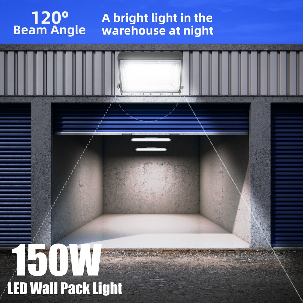 2PACK Commercial LED Wall Pack Area Lights 125W Outdoor Backyard Security Light
