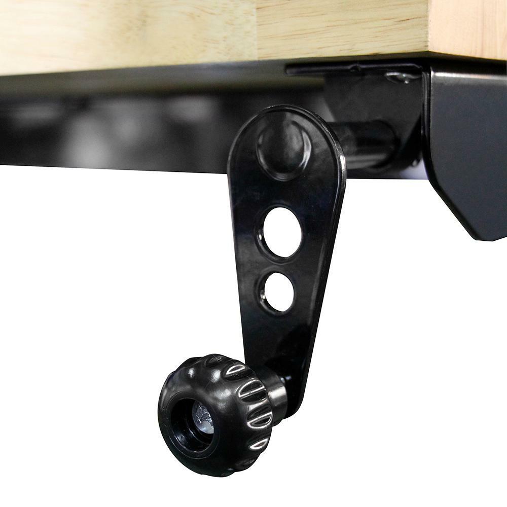 Work Table Black 72 in. Adjustable Height Steel Industrial