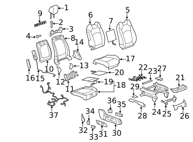 Genuine GM Headrest 25845196
