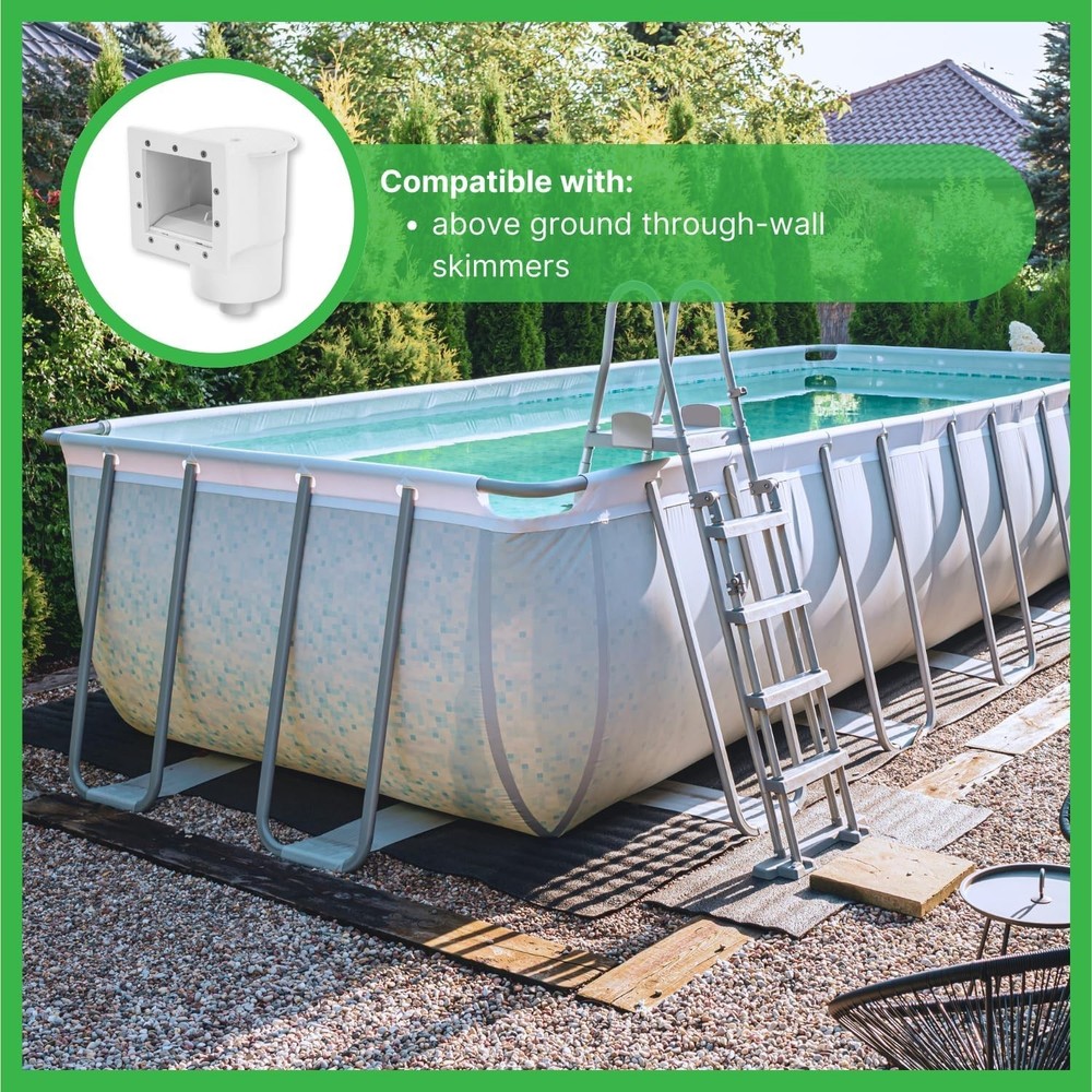Durable Through-Wall Skimmer Basket Replacement - 2 Pack for Above Ground Pools