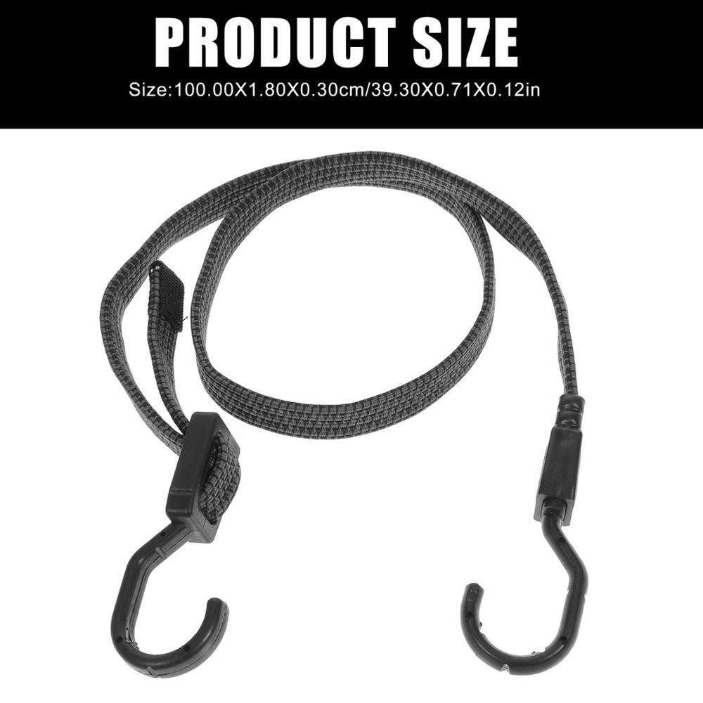 3 Pcs Heavy Duty Adjustable Bungee Cords Binding Straps With Hooks