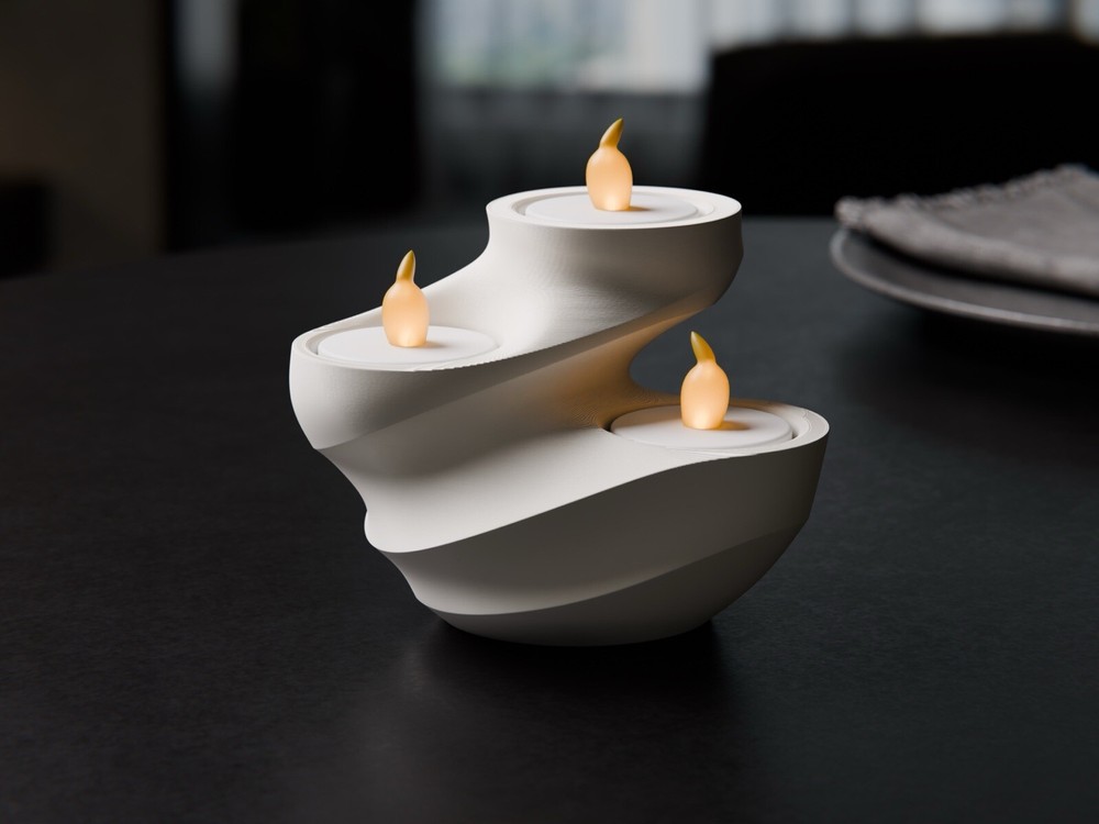 Swirl LED Tea Light Holder
