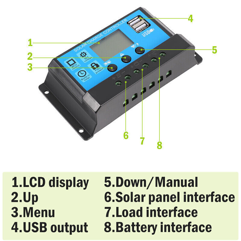 400 Watts Solar Panel Kit 100A 12V Battery Charger w/ Controller Caravan Boat RV