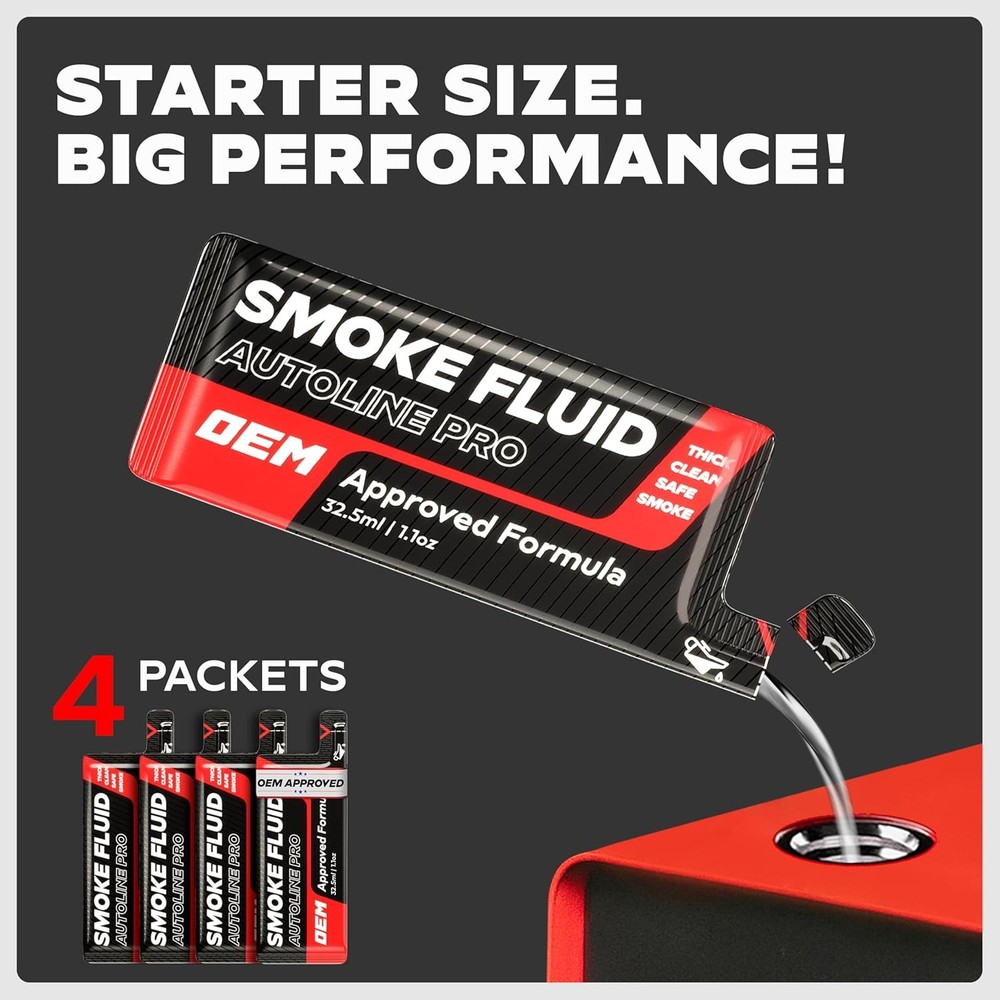 Automotive Smoke Machine 4.4oz Fluid Solution - Starter Size | Thick Smoke | Cle