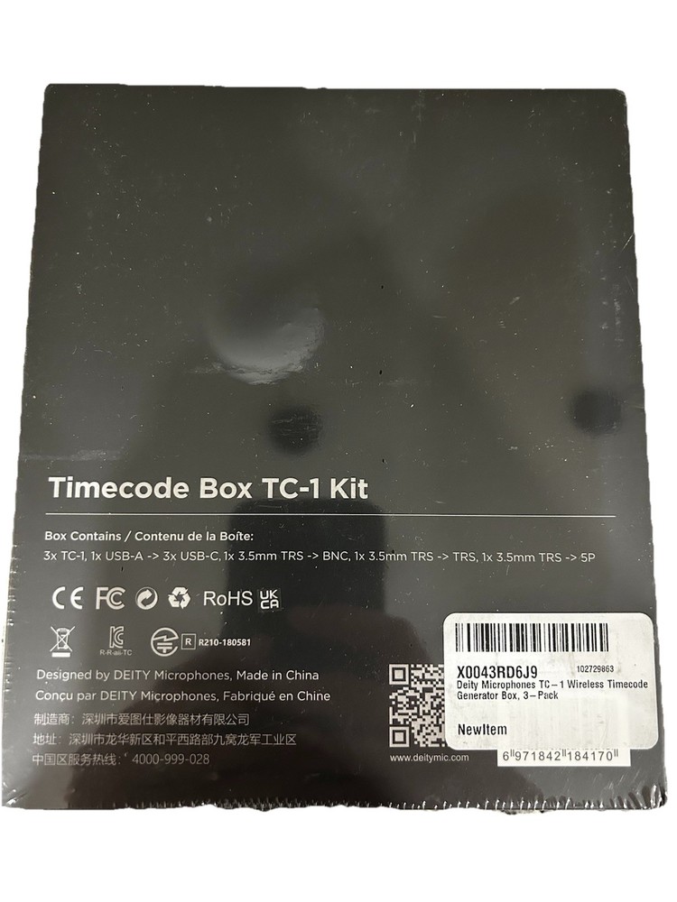 Deity TC-1 Timecode Box Generator 3-Pack Wireless Bluetooth 5.0 3.5mm Lock - USA