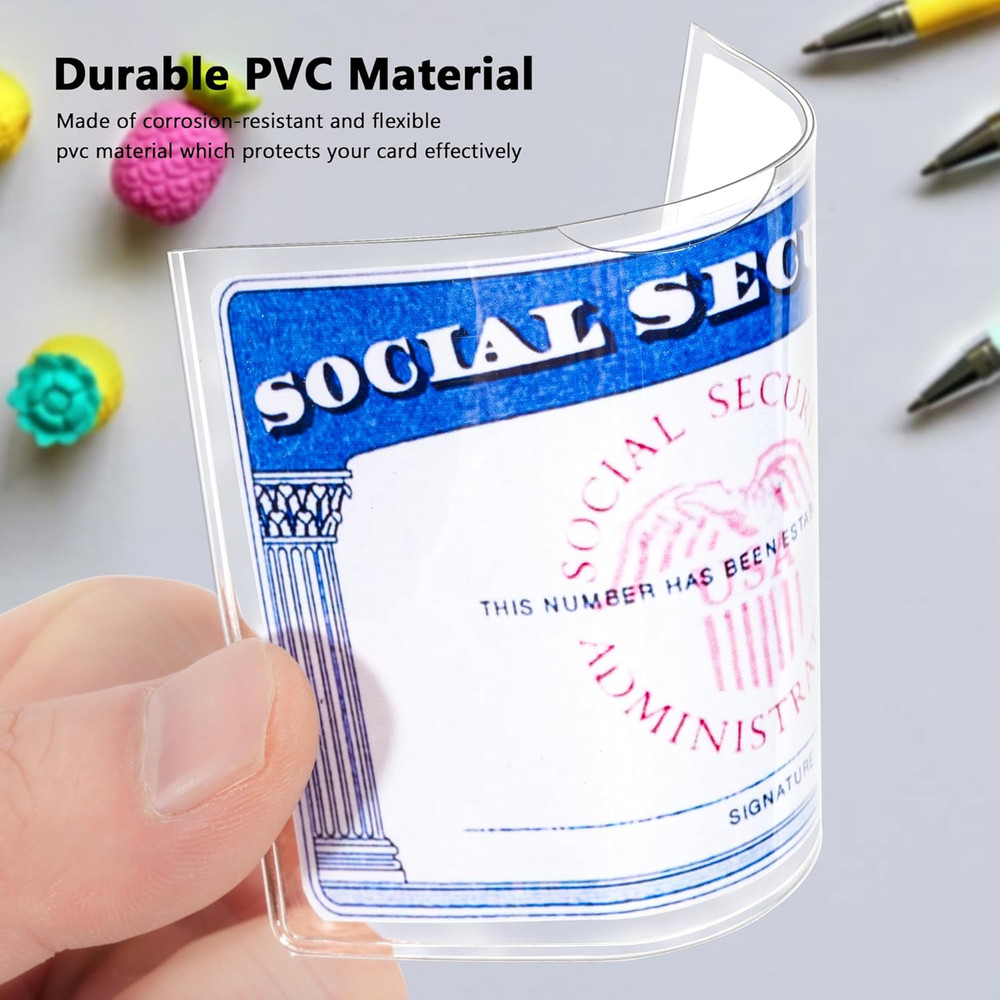 6 Pack Social Security Card Holder，Social Security Card Protector Sleeve，New ...