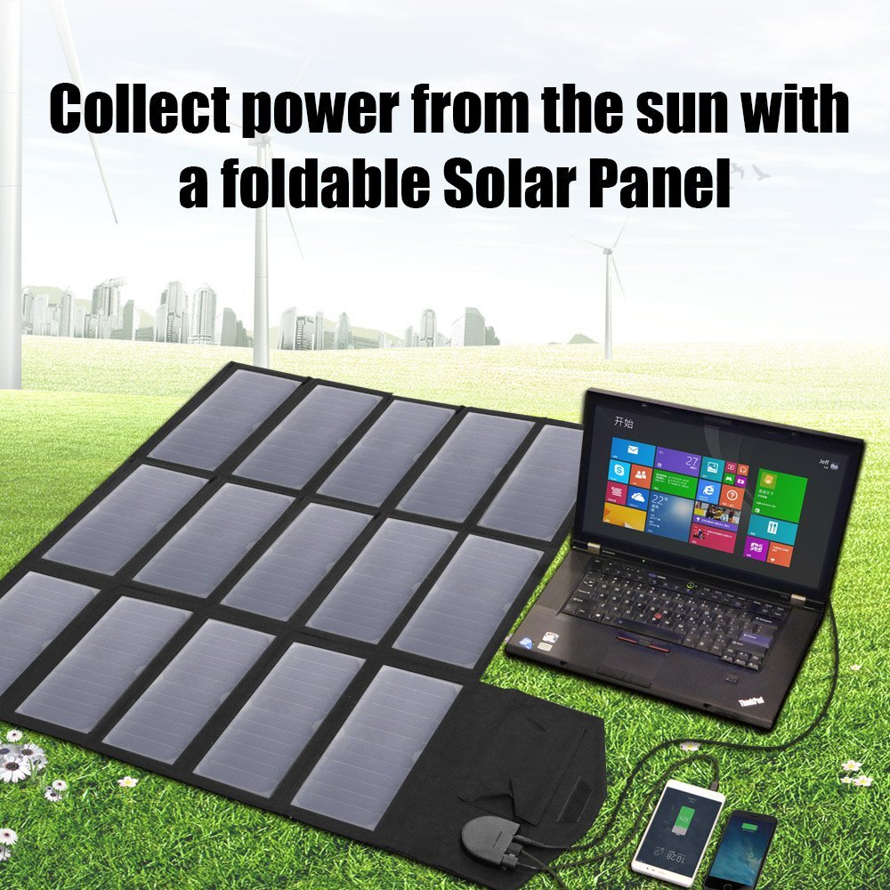 Allpowers 100W Mono Portable Solar Charger Foldable Solar Panel Kits Refurbished