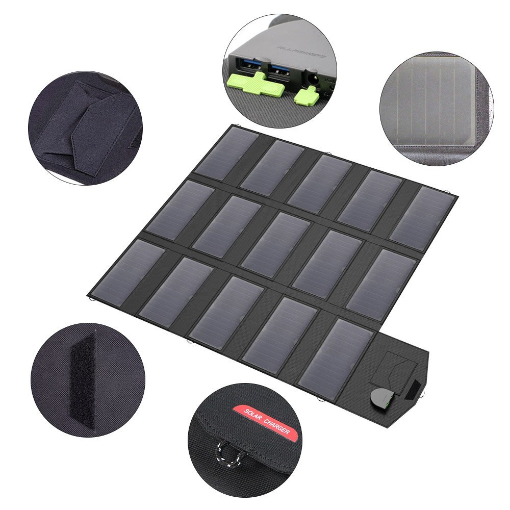 Allpowers 100W Mono Portable Solar Charger Foldable Solar Panel Kits Refurbished