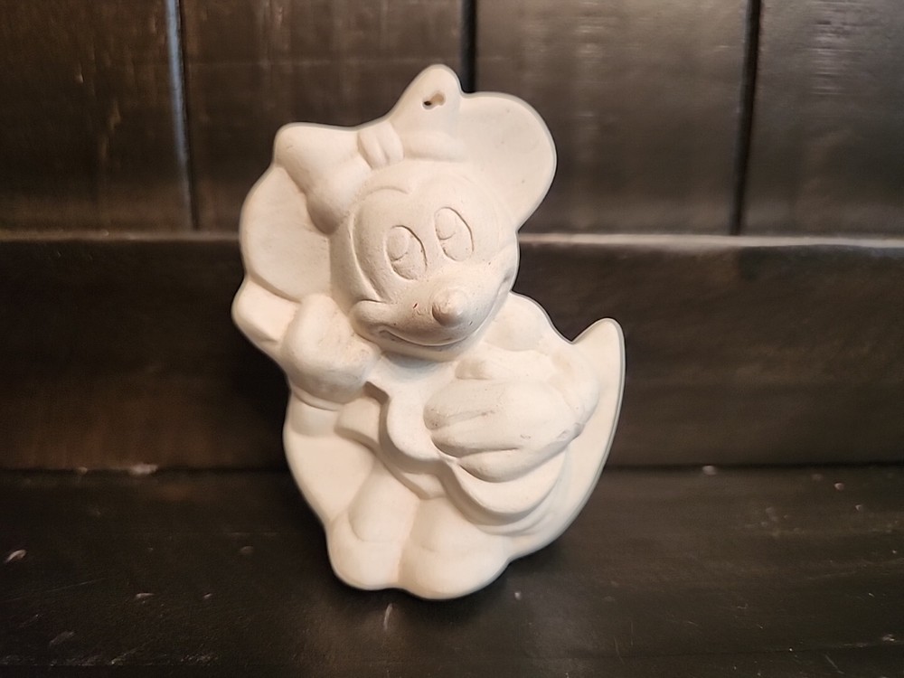 Minnie Mouse Ceramic Bisque Ready to Paint Ornament