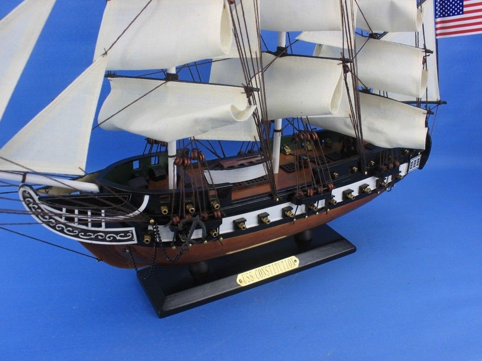 Wooden USS Constitution Tall Model Ship 24" (1:82 scale)