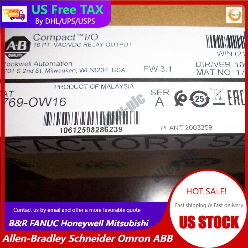 Allen Bradley 1769-OW16 / A Compact I/O Relay Output. Factory Sealed