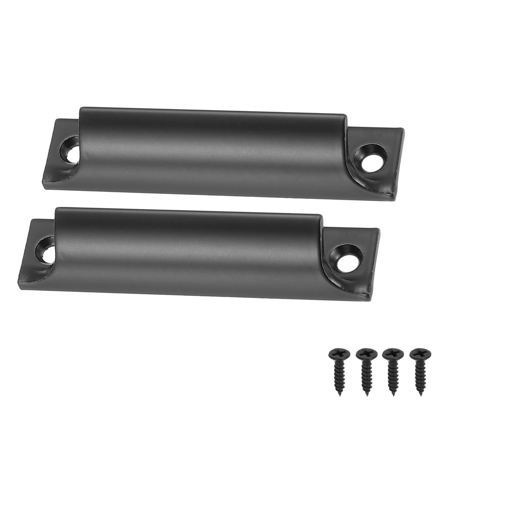 Window Sash Lift Handle 3" Hole Center Drawer Push Pull Handle Black,2Pcs