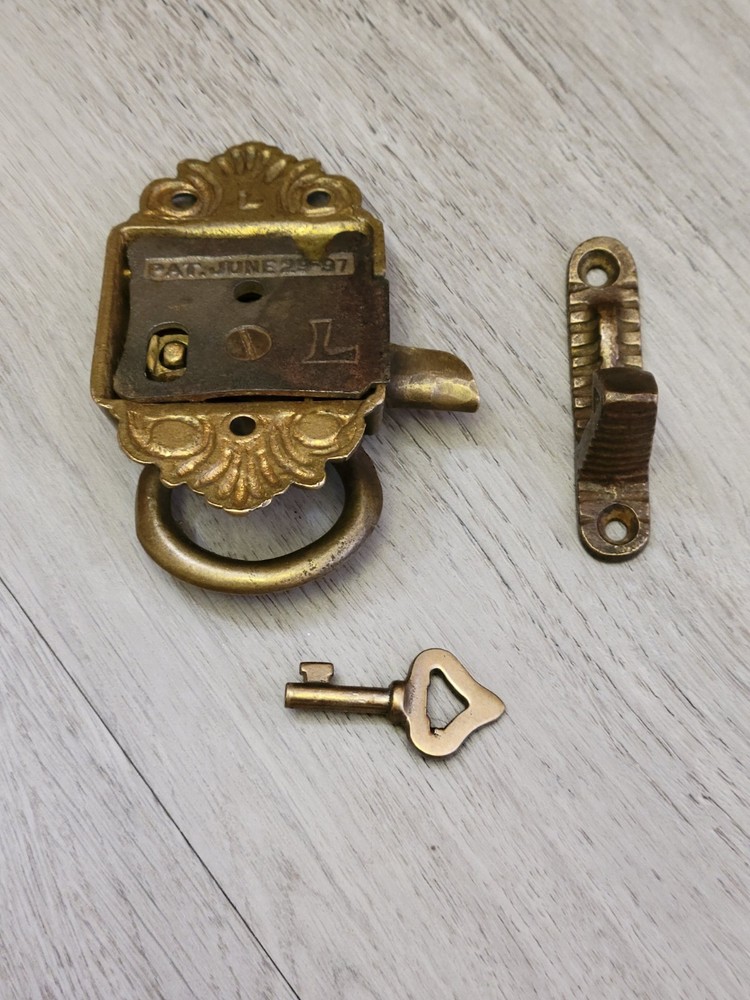 Antique Art Deco Bronze Left Ice Box Latch