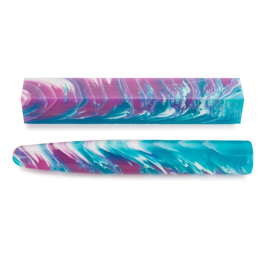 WOODRIVER Acrylic Poly Resin Pen Blank - Melting Crayons
