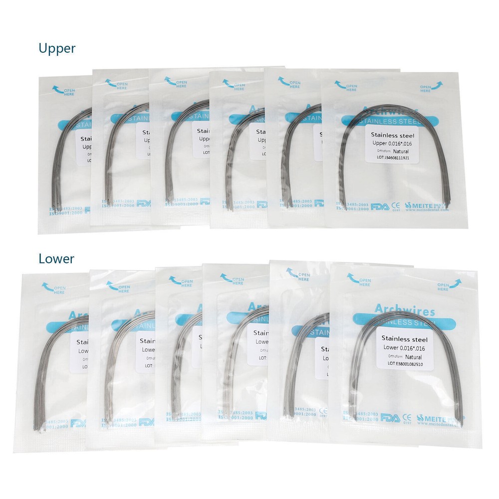 10 Pcs Dental Orthodontic Stainless Steel Natural Form Rectangular Arch Wire