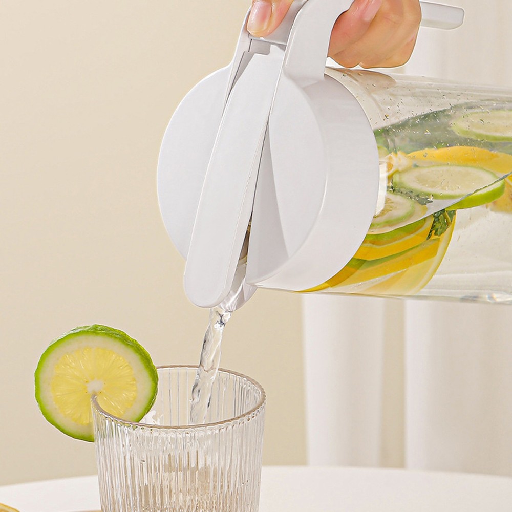 1Pc Household Press Type Large Capacity Cold Water Kettle w/Handle for Fruit Tea