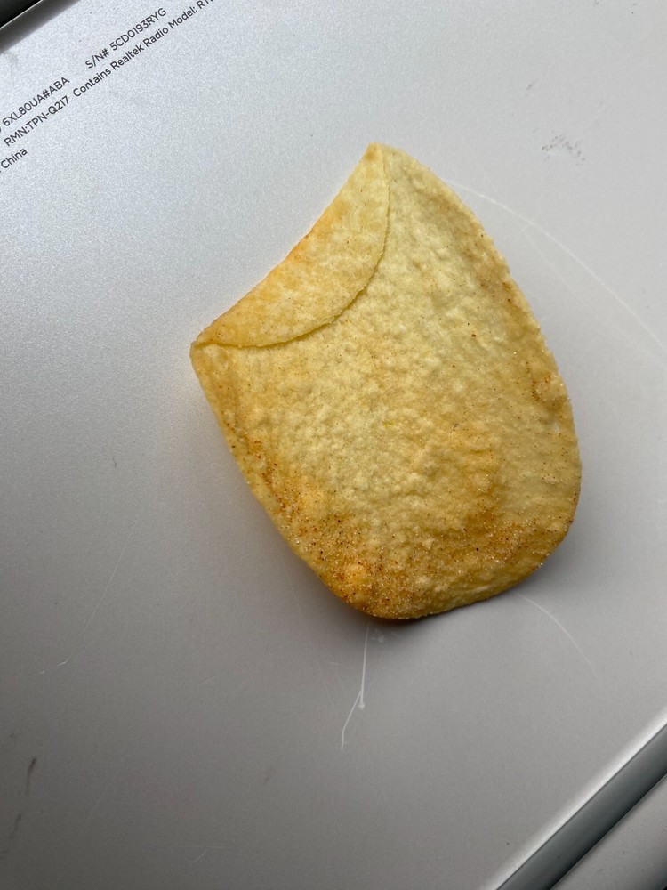 folded pringle (barbecue flavor)