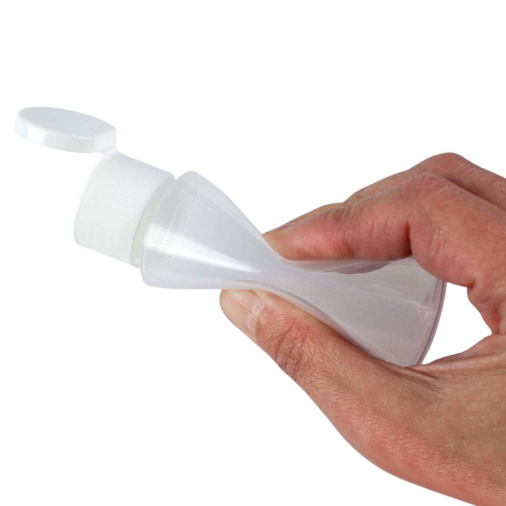 2oz Flip Cap Clear Soft Plastic Bottle: 1 Pack