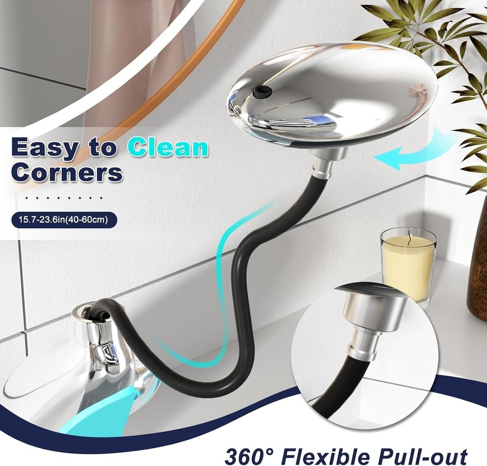 LED Temperature Changing Lighting Smart Faucet, 360° Rotating, Silver