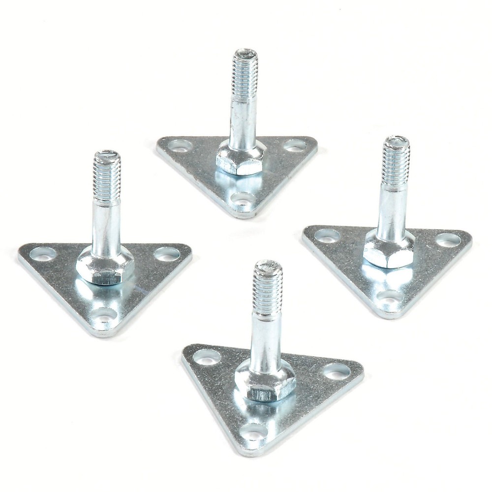 Nexel Triangular Steel Foot Plate 4/Pk Chrome Finish