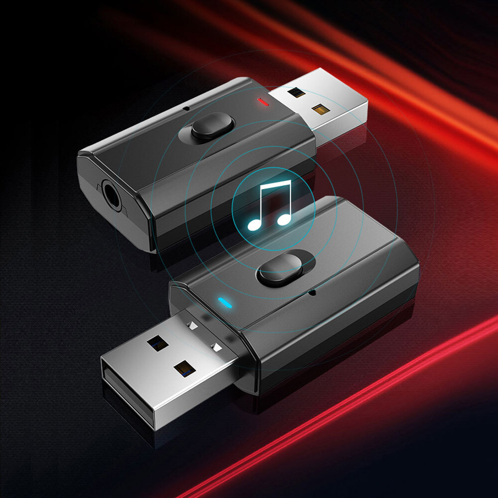 USB Bluetooth Audio Transmitter Receiver Adapter AUX 3.5mm TV Car PC Speaker