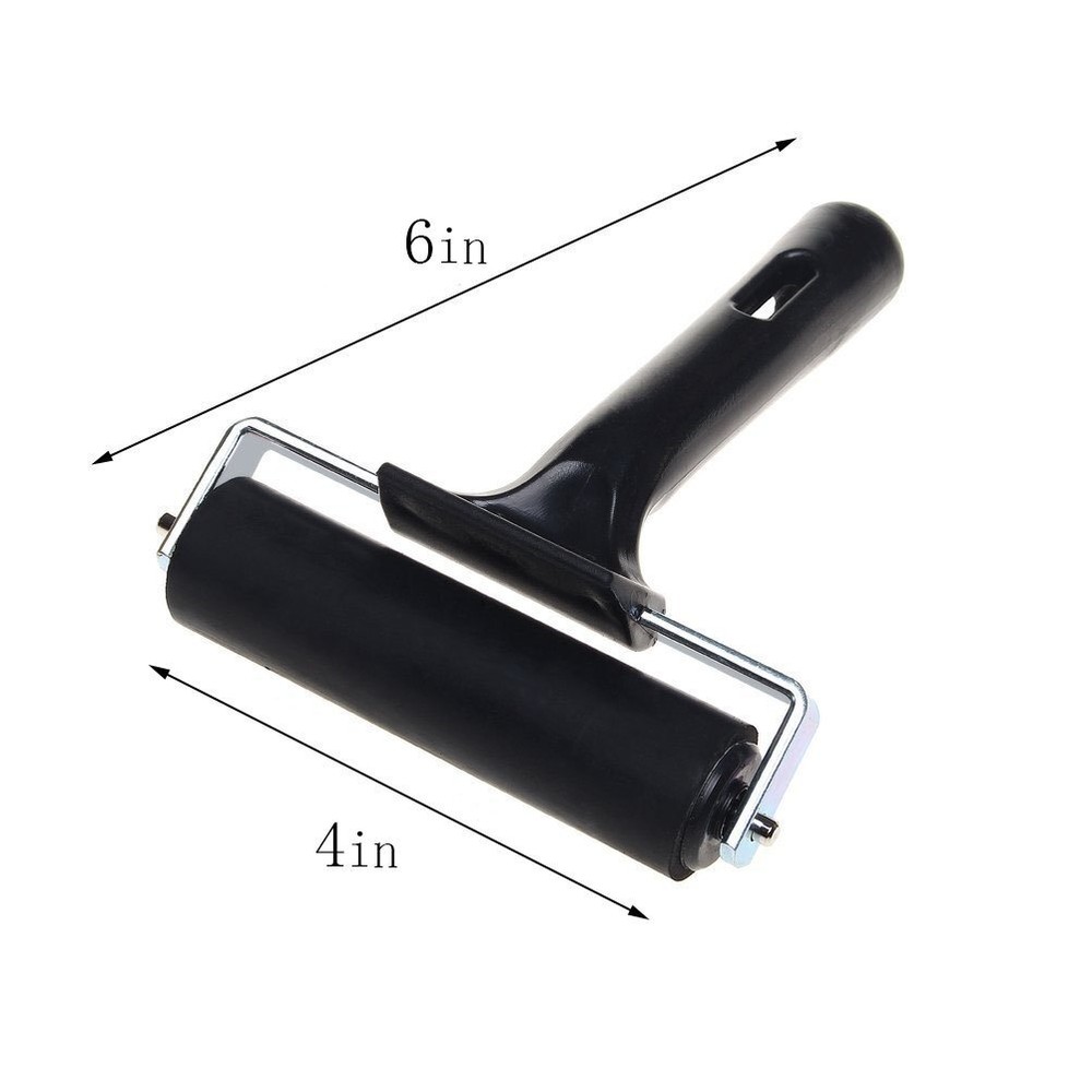 4 Inch Brayer Roller Printmaking Rubber Press Roller for DIY Crafts Project Inks