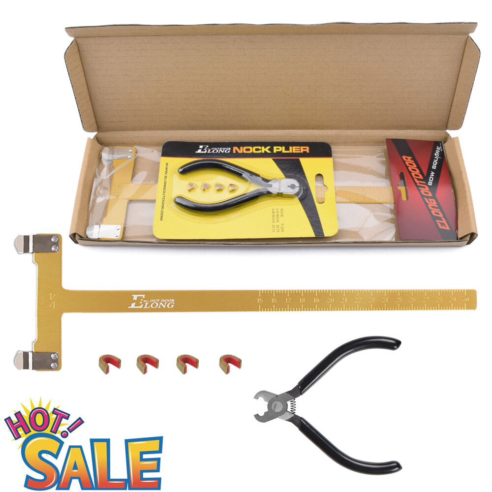 Archery Nocking Buckle Pliers String D Loop Nock Points Tool+T Bow Square