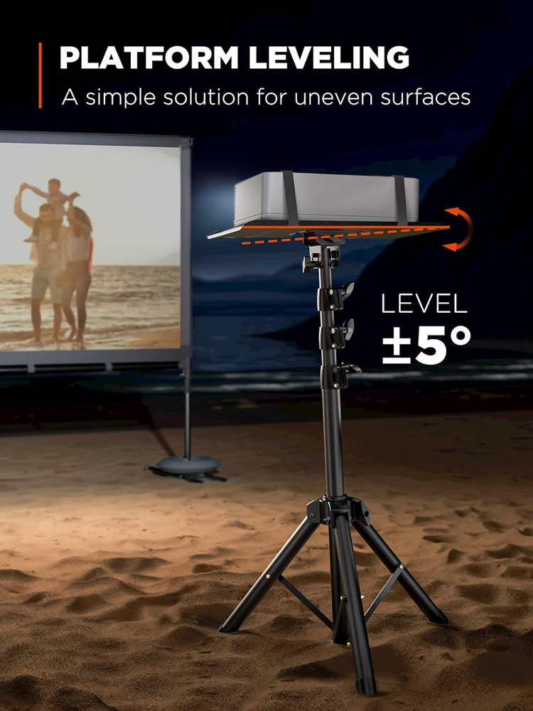 AMADA Projector Stand with tilt, Foldable Projector Tripod Stand, Multipurpose L