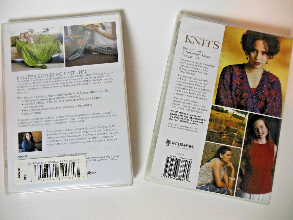 DVD Entrelac Knitting Basics and Beyond & CD Interweave Knits Magazine 1999