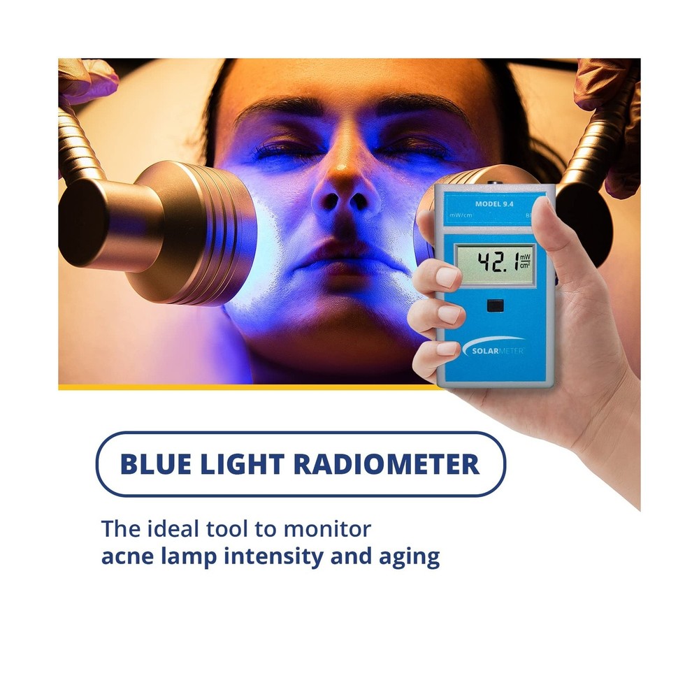 Solarmeter Model 9.4 Visible Blue Light Meter, Handheld Digital Radiometer an...