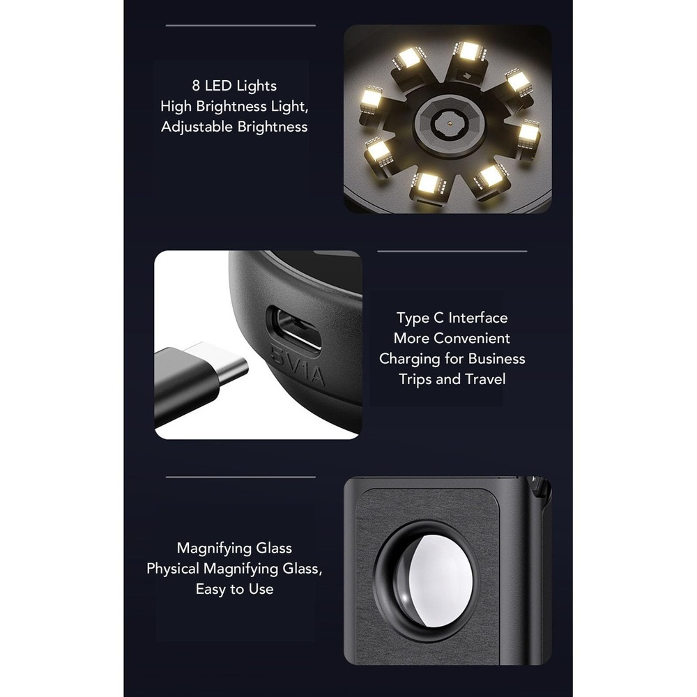 Portable Digital Microscope, Foldable Digital Magnifying Glass USB Macro Came...