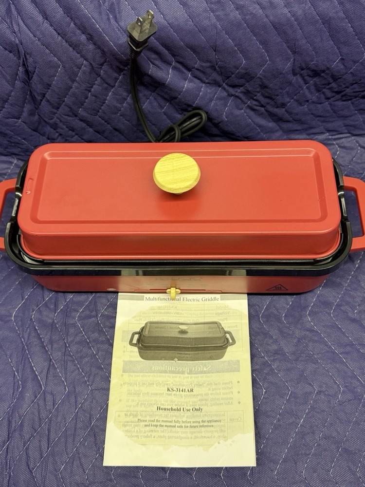 HeHoGoGo Electric Griddle Grill Nonstick Open Box Adjustable Temp