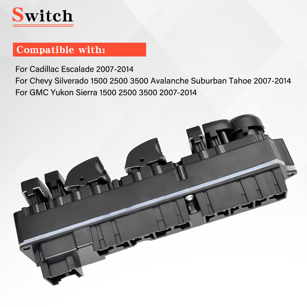 Front Driver Power Window Control Switch for Chevy Silverado GMC Sierra 2007-13