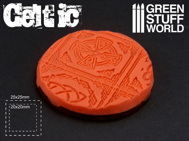 Rolling Pin - CELTIC Texture - for Warhammer, miniature bases, aos, modelling ..