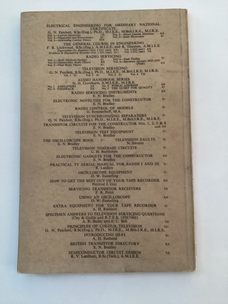 Electronic Novelties for the Constructor, E N Bradley, 1963