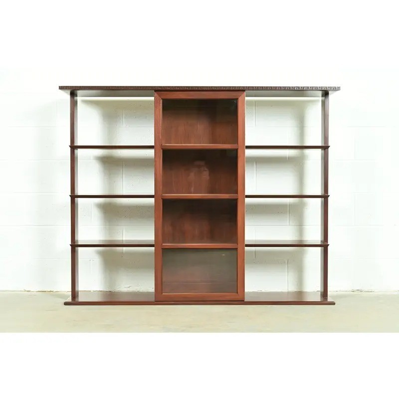 Frank Lloyd Wright Taliesin Mahogany Bookcase or Room Divider, Newly Refinished