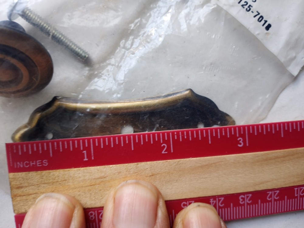 3 CABINET or drawer Hardware BRASS handle